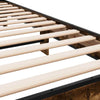 Smoked Oak 90 x 200 Wooden Bed E5O6
