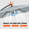 10ft Sunshade Outdoor Cantilever Patio Umbrella 6 Sturdy Ribs for Garden Kdlioyk