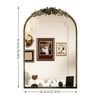 Traditional Arched Wall Mirror Gold Baroque Inspired Carved Framed Vanity Mirror