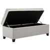 Linen Fabric Window Storage Seat Bench Stool Ottoman Deep Button Lift Up Lid