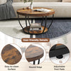 Home Accent Table 2-Tier Round Coffee Table w/ Storage-Coffee