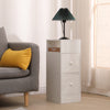 Slim Tall Bedside Table Cabinet with Drawer & Storage Space for Bedroom