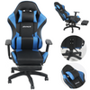 Gaming Chair Leather Racing Office Executive Recliner with Leg Rest Massage