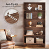 6-Tier Vintage Modern Bookshelf Bookcase, 70.8" Tall Storage Rack for LivingRoom