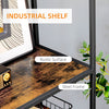 Industrial Ladder Shelf, 6 Tier Bookshelf, Display Rack for Living Room Brown
