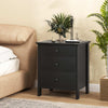 Bedroom Nightstand Set of 2 Compact Storage Chest w/ 3 Drawer-Black