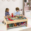Kids Multipurpose Activity Play Table with 2 Reversible Tabletops-Red