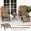 Patio Conversation Furniture Set 5 Pieces Adirondack Chair Set-Coffee