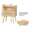 Rattan Bedside Cabinets With Natural Cane Side Tables For Living Room Bedroom