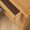 Rustic Oak 3 Drawer Bedside Cabinet / Bedroom Lamp Table / Nightstand