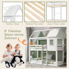 Treehouse 3FT Single Bunk Bed Wooden Frame Kids Sleeper Pine House Canopy White