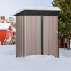 5x3ft Small Garden Shed Pent Roof Garden Storage Shed Lockable Container Brown