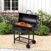 Charcoal BBQ Grill Warming Rack Shelves Temperature Gauge Backyard Barbecue Unit