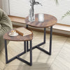 Nest Of 2 Nested Nesting Tables Side End Coffee Table Metal/MDF for Living Room