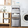 Rolling Laundry Sorter Cart Washing Basket Clothes Hamper Storage Bin On Wheels