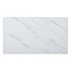 Dining Table 140 cm Rectangular Marble Effect Kitchen Table w/ Black Metal Legs