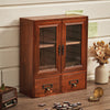 Wooden Drawer Storage Cabinet Doors Desktop Cupboard Rustic Display Shelf Unit