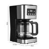 Digital Filter Coffee Maker Machine Instant Caffé Powder Jug Anti-Drip 12 Cups