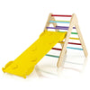 Wooden Climbing Ladder Indoor Kids Triangle Climber w/Ramp for Kindergarten Home