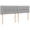 Box Spring Bed with Mattress Frame Light Grey 180x200 cm Fabric vidaXL