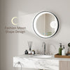 LED Bathroom Mirror 60cm Round lluminated Mirror with 5x Lighted Magnifier IP44