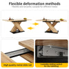 Extendable Table 119-158.5 x 80 cm Kitchen Table Wooden Effect Telescopic Table