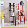 Steel Ladder Shelf 4/5 Tier Storage Rack Bookshelf Shelving Stand Wooden Shelves