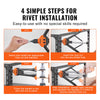 Rivet Nut Tool 16in Rivnut Tool Kit 13PCS Mandrels and 186PCS Rivet Nuts