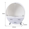 Round Makeup Storage Box Desktop Cosmetic Organizer Drawer Holder Tidy Case Bag