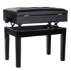 Piano Stool Dressing Stool Height Adjustable with Storage & Soft Padded Seat UK