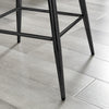 **Seconds** Corona Black Faux Leather Bar Chair With Black Legs Set of 2