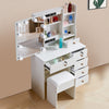Hollywood White Makeup Dressing Table Stool Set Dresser Desk Mirror 10 LED Bulbs