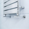 Bathroom Towel Rail Radiator Designer Flat Panel Chrome Heated Warmer Rad