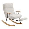 Lazy Rocking Chair Adjustable Recliner Rocking Sofa Nursing Armchair w/ Footrest