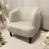 Modern and Stylish Tub Chair Accent Armchair Cream Velvet Barrel Chair Bedroom