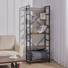 Industrial Bookshelf Shelving Unit Rustic Wood Bookcase 5/6 Tier Storage Display
