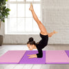 Sports Play Mat Gymnastics Mat with Carry Handles 240 x 116 x 5 cm Pink