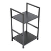 2 Tier Industrial Bookshelf Storage Shelf Unit Display Rack for Home Living Room