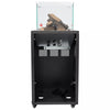 eGlass Flame Gas Patio Heater with Lava Rocks and Logs - Black