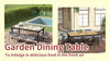 Garden Dining Table for 8, Aluminium Frame for Patio, Natural