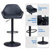 Set of 2 Barstool Kitchen Breakfast Swivel Pub Counter Gas Lift PU Leather Chair