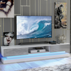 Modern I 180cm I TV Unit I Cabinet I TV Stand I Grey High Gloss Doors I Free LED