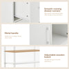 White Multifunctional Bookshelf Storage Cabinet Bookcase 2 Shelves & Cupboard