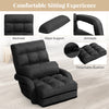 Adjustable Folding Lazy Sofa Floor Chair Sofa Padded Gaming Chair-Grey