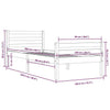 Bed Frame Solid Wood 100x200 cm