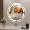 Illuminated Bathroom Mirror LED Light Demister Touch Sensor Time Display