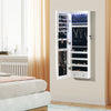 Mirrored Jewelry Storage Cabinet Lockable Wall Mounted Jewelry Box Organizer