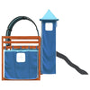 Bunk Bed with Slide and Curtains Blue 90x200 O3B2