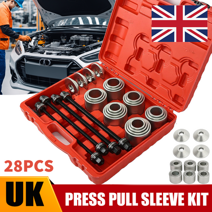 28PCS Press and Pull Sleeve Kit Bearing Bushing Seal Driver Removal Tool Set UK