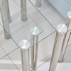 Clear Square Nest of 3 Tables Glass Nested Side End Tables Set Modern Home Decor